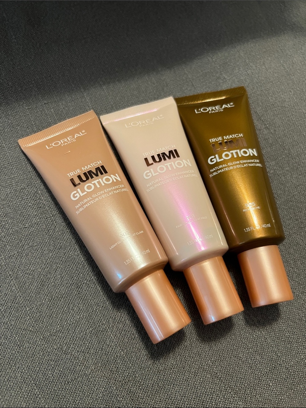 L'Oréal Lumi Glotion Highlighter Trio — Pink, Champagne, Gold